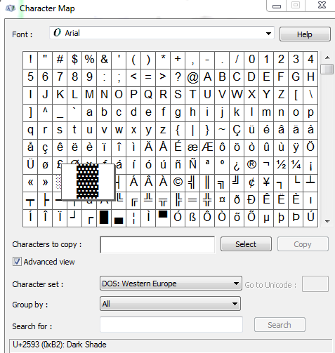 charmap